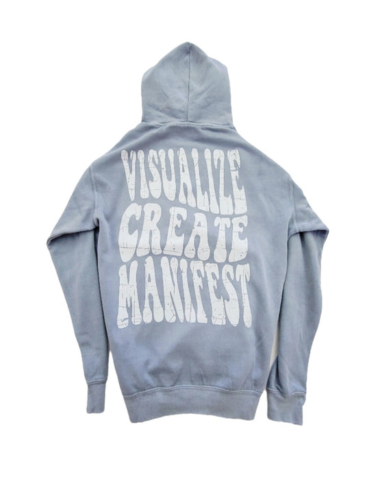 Cool Gray "Visualize Create Manifest" Hoodie