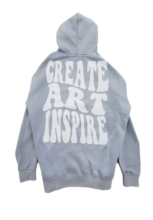 Cool Gray "Create Art Inspire" Hoodie