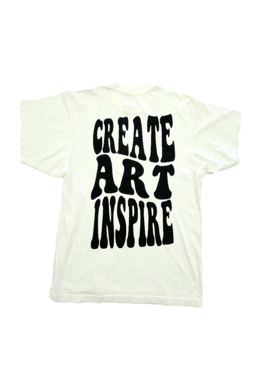 White "Create Art Inspire" T-Shirt