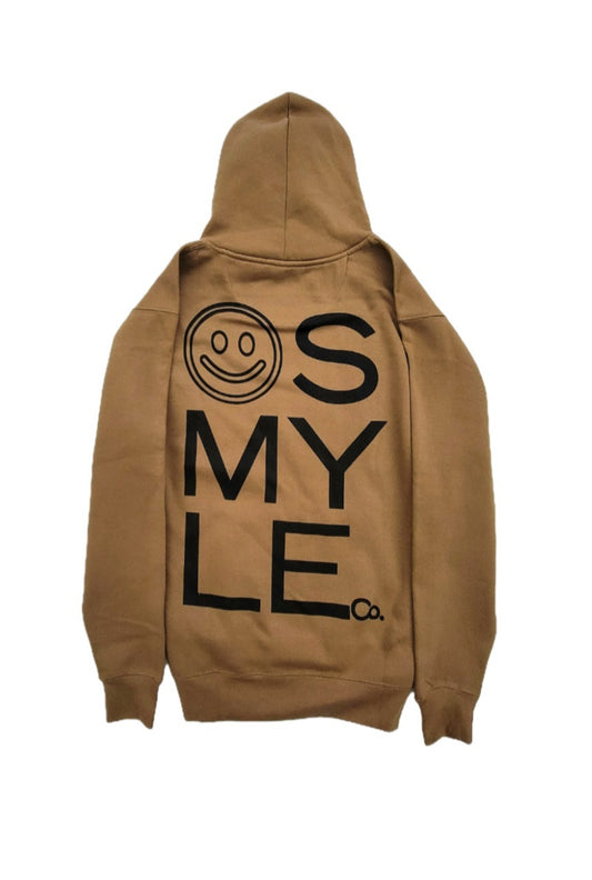 Brown Smyle Hoodie w/ Black Smyle logo/print