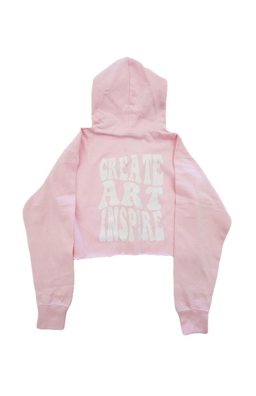 Pink "Create Art Inspire" Hoodie