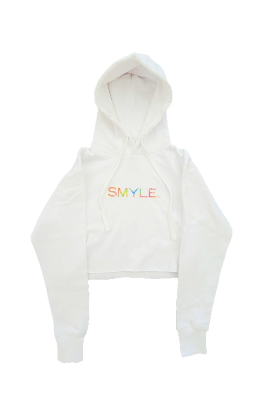 White "Create Art Inspire"Crop Top